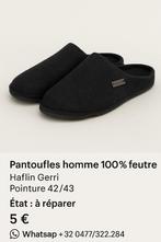 Pantoufles homme 100% feutre Haflin Gerri - pointure 42/43, Kleding | Heren, Schoenen, Zwart, Ophalen of Verzenden, Pantoffels of Sloffen