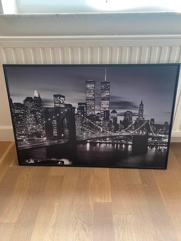 Zwart wit poster New York met zwarte kader beschikbaar voor biedingen