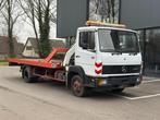 Mercedes 914 Takelwagen met kraan en schuifplateau 99259km!!, Leder en Stof, Wit, Mercedes-Benz, Radio