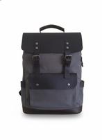 Sac dos VINTAGE GRIS NEUF - Laptop 15.6" - Toile & Cuir, Bijoux, Sacs & Beauté, Neuf, Autres marques, 25 à 40 cm, Enlèvement ou Envoi