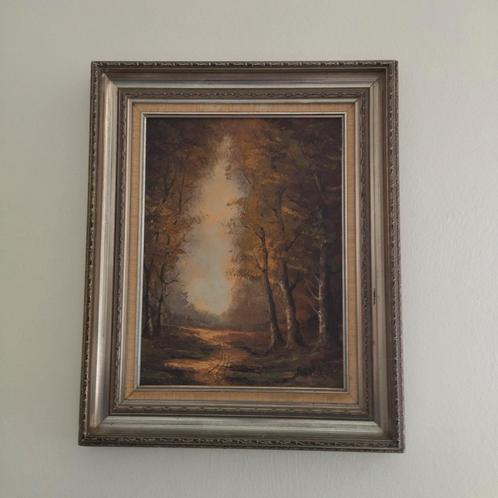 Schilderij Het bospad, Antiek en Kunst, Kunst | Schilderijen | Klassiek, Ophalen of Verzenden