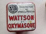 Oud Wattson OXYMASQUE zuurstofmasker gasmasker in mooi blik, Collections, Enlèvement ou Envoi