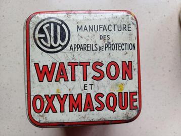 Oud Wattson OXYMASQUE zuurstofmasker gasmasker in mooi blik