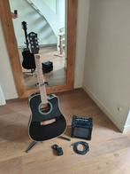 Fazley FE118CBK gitaar + Roland MICRO CUBE versterker, Muziek en Instrumenten, Versterkers | Bas en Gitaar, Ophalen of Verzenden