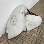 Volkswagen Kever achterspatborden set 1955 - 1960 ovaal dick, Ophalen of Verzenden, Gebruikt