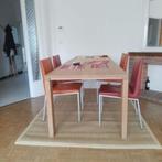 A vendre table Arco essezah+ 4 chaises cuir spring, Enlèvement