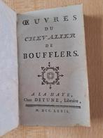 Oeuvres du Chevalier de Boufflers Anno 1772 -Exempl. unique, Enlèvement, Chevalier de Boufflers