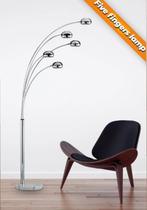 Design Five Fingers chromen vloerlamp (Kare Design)😍, Vintage design eclectisch mid-century, 200 cm ou plus, Utilisé, Enlèvement ou Envoi