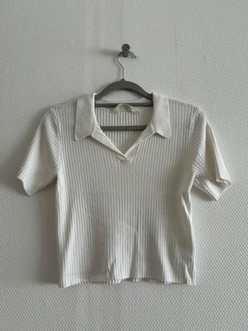 Witte polo H&M maat 146-152, Kinderen en Baby's, Kinderkleding | Maat 146, Meisje, H&M, Ophalen of Verzenden, Zo goed als nieuw