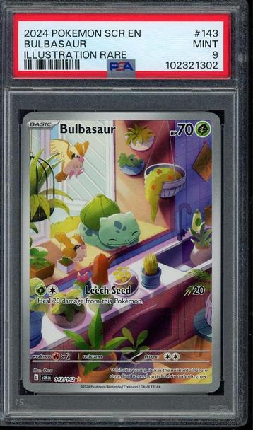 Bulbasaur [IR] PSA 9 - 143/142 - Stellar Crown 2024 beschikbaar voor biedingen