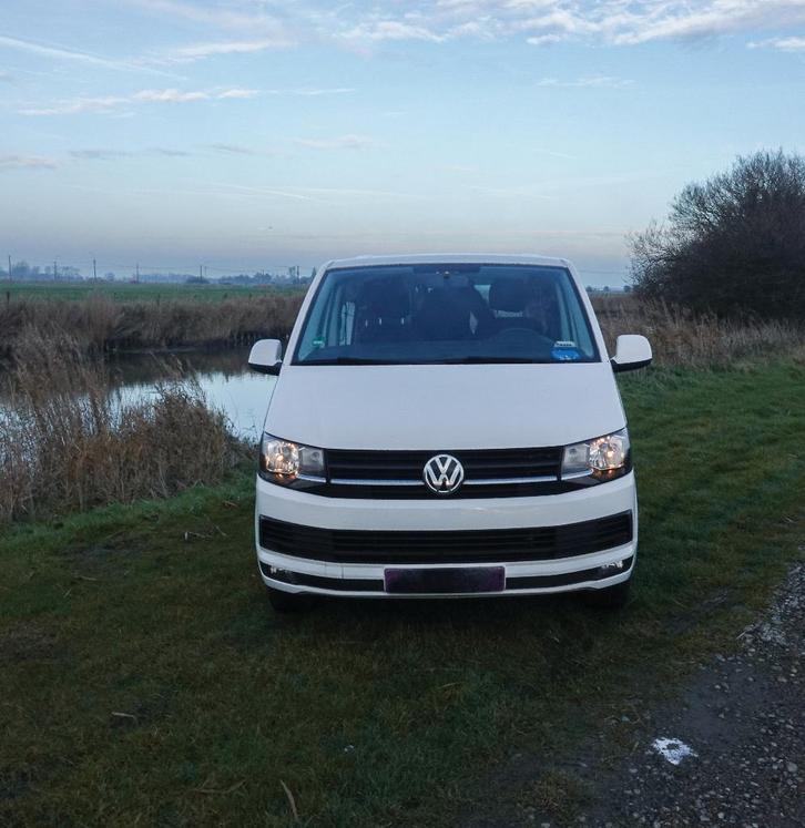 Volkswagen T6 L2 Euro 6 - 2+3 zitplaatsen of camper, Auto's, Volkswagen, Particulier, Transporter, ABS, Airbags, Airconditioning