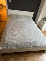 Bed MALM IKEA wit met bijhorend nachtkastje gratis!, Ophalen, Overige materialen, Gebruikt, Wit