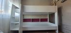 Stapelbed Leo 90x200 wit+roze/blauw, Kinderen en Baby's, Kinderkamer | Stapelbedden en Hoogslapers, Ophalen, Zo goed als nieuw