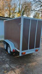 Remorque double essieux 750kg Fourgon avec rampe, Enlèvement, Comme neuf