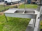 Inox spoelbak met kraan, Tuin en Terras, Ophalen, Gebruikt
