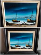 ✓PRACHTIG SCHILDERIJ op canvas, MARINE, getekend - gedateerd, Ophalen