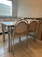 Keukentafel met 4 stoelen, Ophalen, Gebruikt