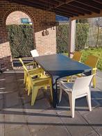 Tuinset met 6 stoelen, Tuin en Terras, Tuinsets en Loungesets, Ophalen, Gebruikt, 6 zitplaatsen, Tuinset