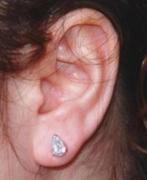 Zilveren oorbellen zirkonia druppel 8x5mm - Helder, Nieuw, Ophalen of Verzenden, Met edelsteen, Knopjes of Stekers