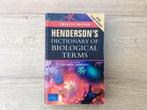 Boek: Henderson's Dictionary of Biological Terms, Boeken, Wetenschap, Gelezen, Ophalen of Verzenden