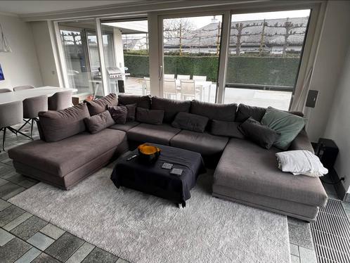 Moderne zetel met twee longchairs – 3,60m breed – te koop, Huis en Inrichting, Zetels | Complete zithoeken, Zo goed als nieuw
