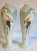 exceptionnel vase art nouveau Boch Keramis flamant rose 120, Antiquités & Art, Antiquités | Céramique & Poterie, Envoi