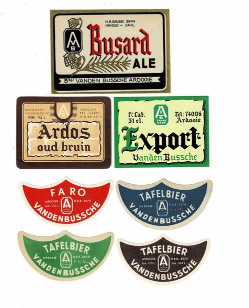 Oude bieretiketten van "VANDENBUSSCHE" 1, Verzamelen, Biermerken, Nieuw, Overige typen, Overige merken, Verzenden