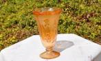 vase art deco en verre orange irisé, Enlèvement ou Envoi