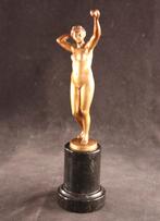 Verguld antiek bronzen naakt, Antiek en Kunst, Ophalen of Verzenden