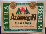 Publicité - Plaque en métal Algonquin Bière Canada, Collections, Marques & Objets publicitaires, Enlèvement, Utilisé, Panneau publicitaire