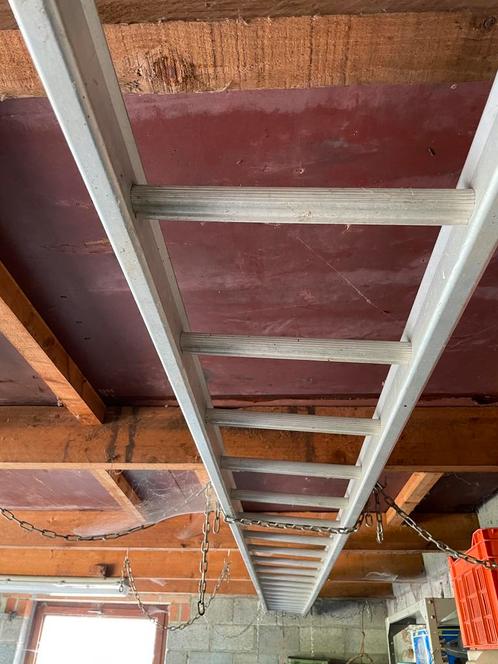 Plukladder Petry 36 treden, Doe-het-zelf en Bouw, Ladders en Trappen, Zo goed als nieuw, Ladder, Ophalen
