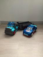 Grote vrachtwagen met auto, Enlèvement ou Envoi, Comme neuf