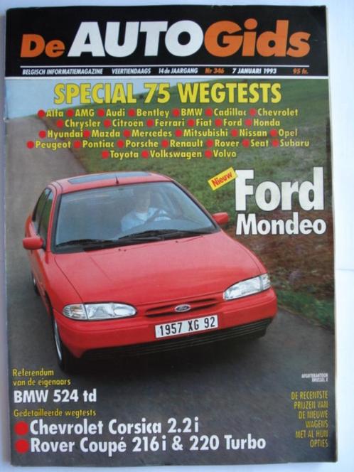 AutoGids 346 Rover 200 Coupé Chevrolet Corsica BMW 524td E34, Livres, Autos | Brochures & Magazines, Comme neuf, Général, Envoi