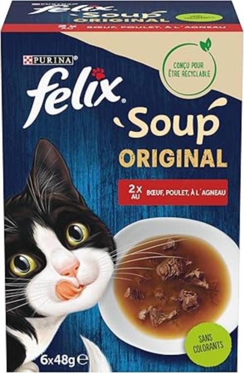FELIX Soup Original Rundvlees Kip en Lam GRATIS LEVERING, Dieren en Toebehoren, Dierenvoeding, Kat, Verzenden
