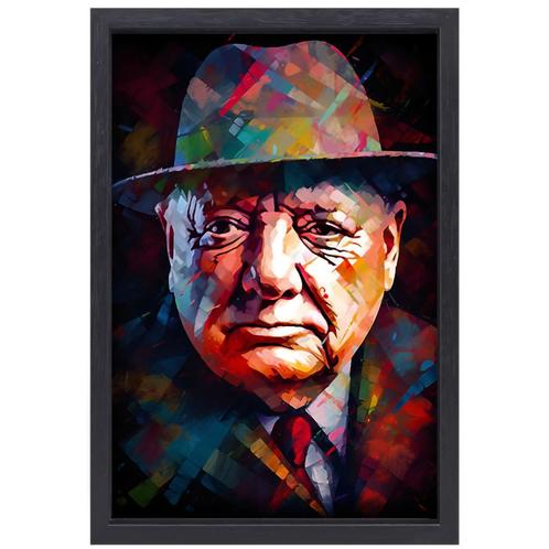 Toile portrait Winston Churchill + cadre à pâtisserie 100x15, Maison & Meubles, Accessoires pour la Maison | Peintures, Dessins & Photos