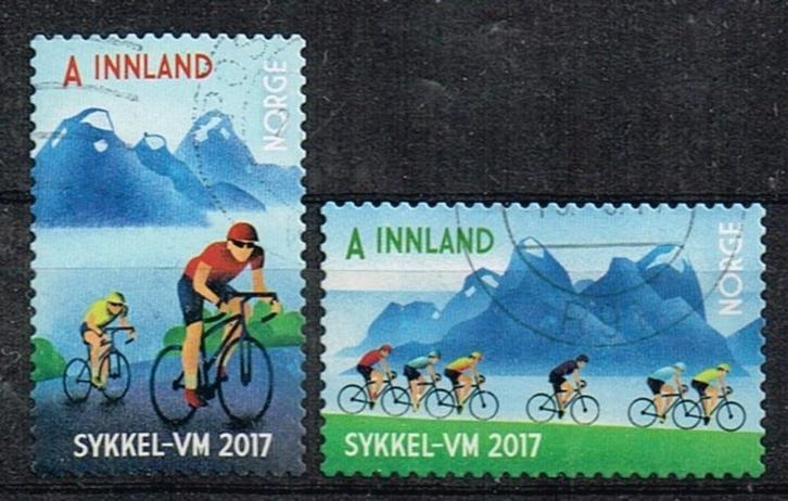 Postzegels uit Noorwegen - K 5187 - wielrennen, Postzegels en Munten, Postzegels | Europa | Scandinavië, Gestempeld, Noorwegen