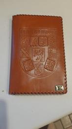retro porte feuille in leder met de 9 belgische provincies, Ophalen of Verzenden