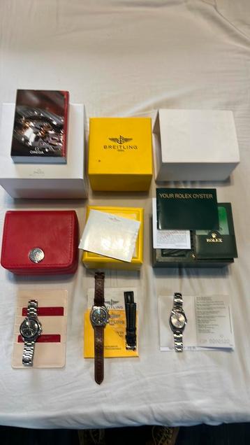 Omega speedmaster, Breitling chronomat, Rolex airking oyster beschikbaar voor biedingen