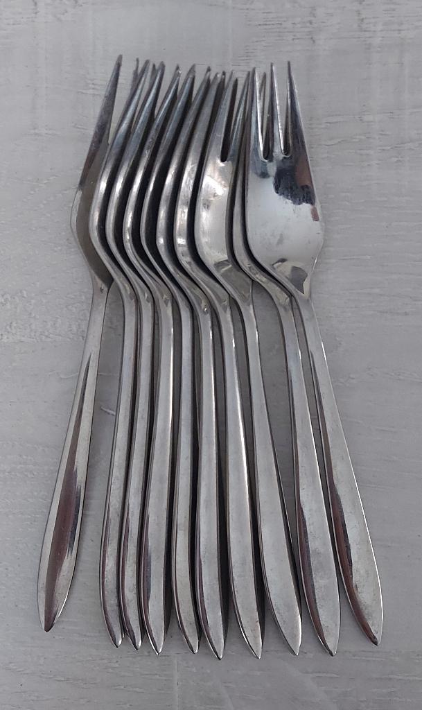 10 petites fourchettes apéro, verrines, dégustation, ..., Maison & Meubles, Cuisine | Couverts, Comme neuf, Couverts en vrac, Résiste au lave-vaisselle