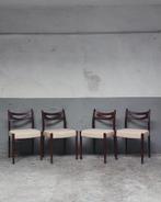 4 x Vintage mid-century scandinavische stoelen, Ophalen of Verzenden