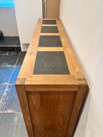 Bahut Teck et Pierres de lave, Maison & Meubles, Enlèvement, Utilisé, Teck