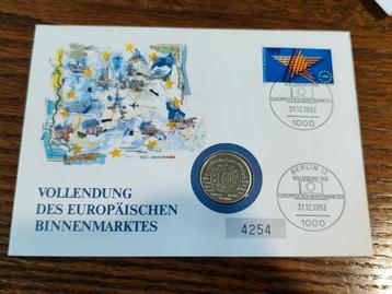 postzegel + token 1992 Europa  beschikbaar voor biedingen