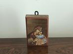 ‘“ icoon “ houten lijst plank afbeelding religie 6,5x9,5 cm, Ophalen of Verzenden