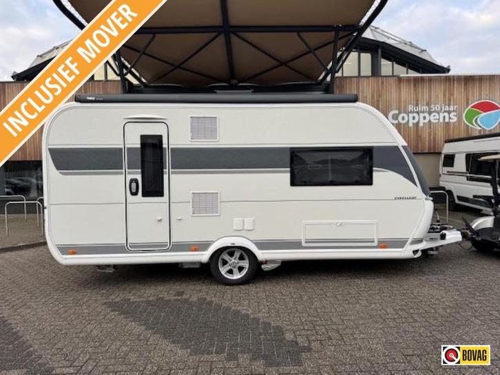 Hobby Excellent 460 SL 2024 E&P LEVELSYSTEEM!, Caravans en Kamperen, Caravans, tot en met 4, 1000 - 1250 kg, Treinzit, Hobby, 2 aparte bedden