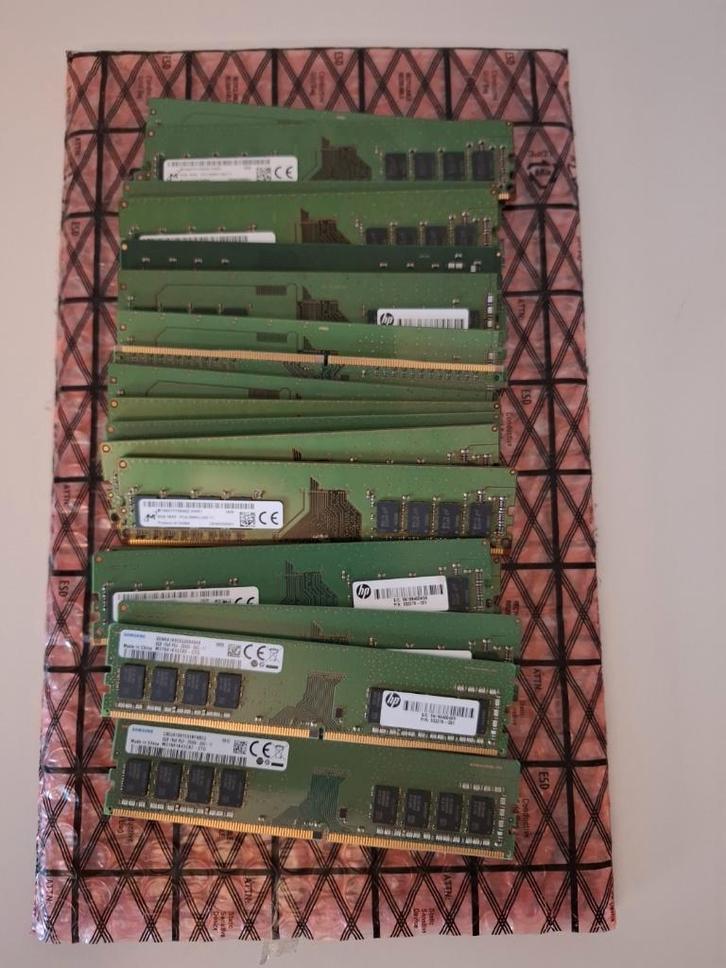 20x 8gb DDR4 2666 (Samsung, SK-Hynix, Kingston, ...), Informatique & Logiciels, Mémoire RAM, Comme neuf, Desktop, 8 GB, DDR4, Enlèvement ou Envoi