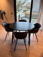 Salontafel + 4 goede stoelen | zeer goede staat, Huis en Inrichting, Ophalen, 50 tot 75 cm, Rond, Zo goed als nieuw