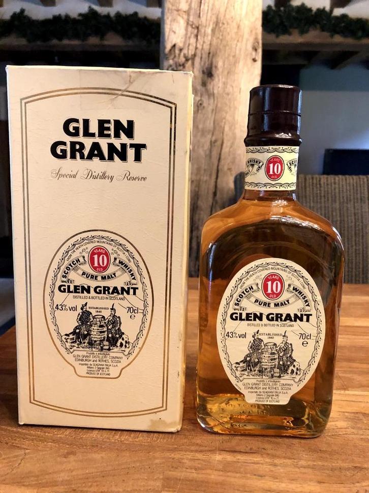 whisky Glen Grant 10-year-old met doos, Verzamelen, Wijnen, Vol, Ophalen of Verzenden