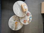 Marmeren salon tafel, Ophalen, Gebruikt, 50 tot 100 cm, 100 tot 150 cm