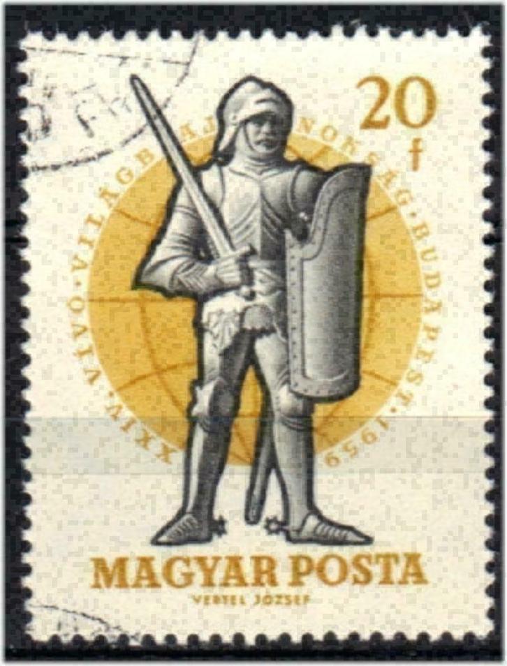 Hongarije 1959 - Yvert 1296 - Kampioenschap schermen (ST), Postzegels en Munten, Postzegels | Europa | Hongarije, Gestempeld, Verzenden