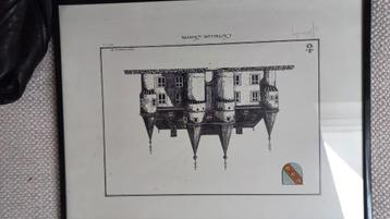 lithographie du château de Spontin
